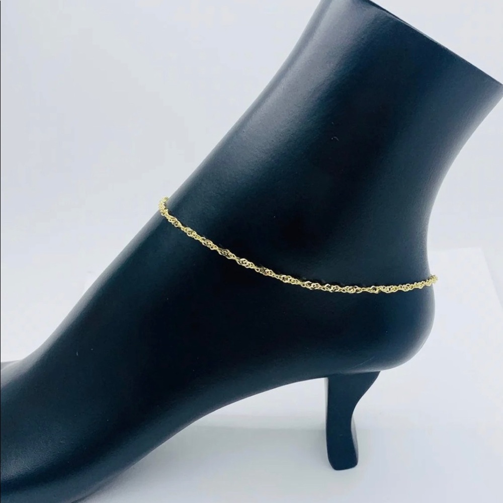 ❤️ 10k Gold Ankle Bracelet 10”